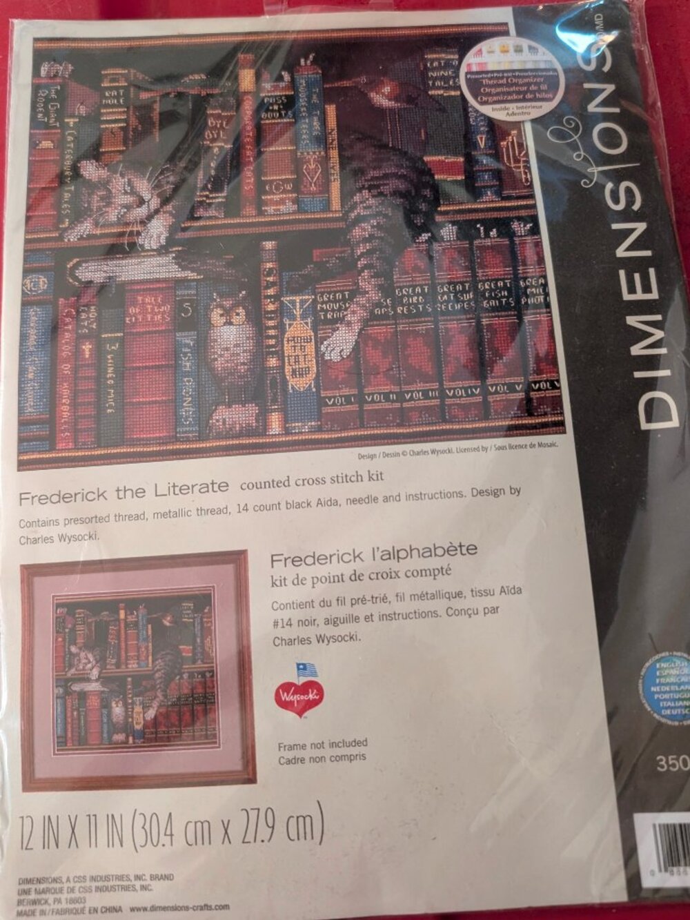 Dimensions Frederick The Literate Cross Stitch BNIP Charles Wysocki - 1269